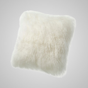 Tibetan Sheepskin Cushion 50cm Ivory